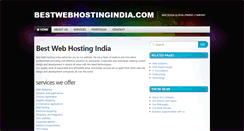 Desktop Screenshot of bestwebhostingindia.com